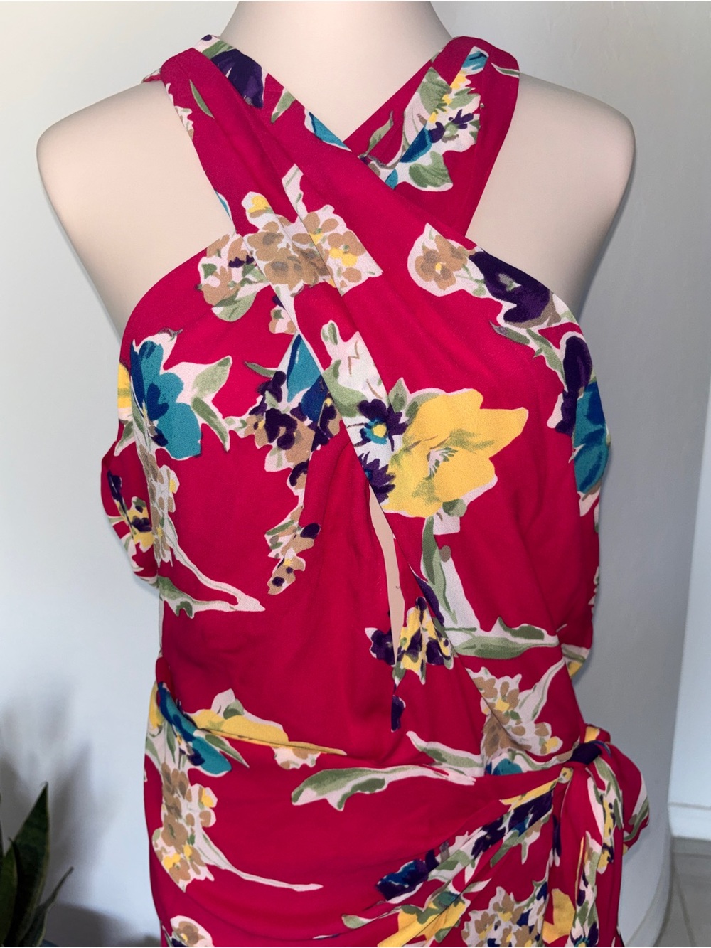NWT Lauren Ralph Lauren Floral Georgette Halter Maxi Dress - Picture 4 of 8